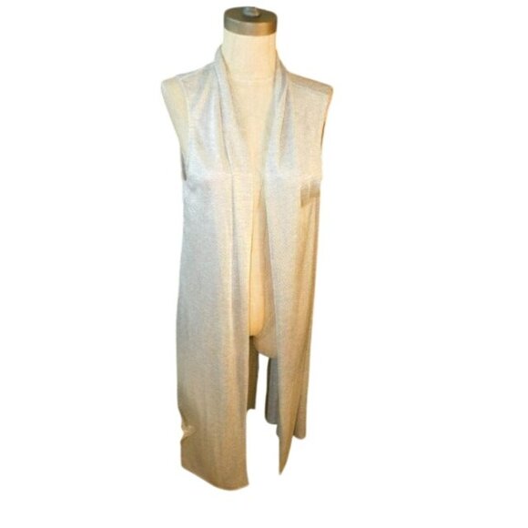 White House Black Market Tops - White House Black Market WHBM Size LP large Petite Sheer Knit Vest Top